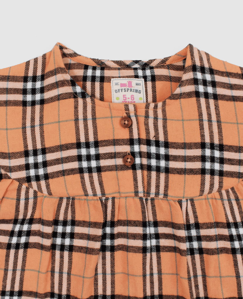 Girls L/S Flannel Check Top - Offspring